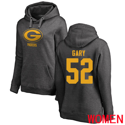 Green Bay Packers Ash Women #52 Gary Rashan One Color Nike NFL Pullover Hoodie Sweatshirts